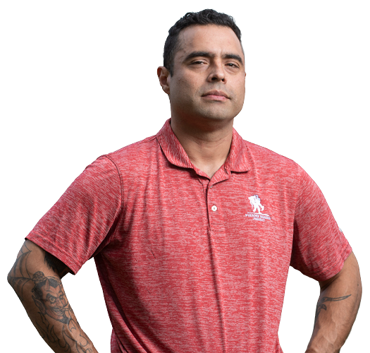 Wounded warrior Sal Gonzalez smiling.